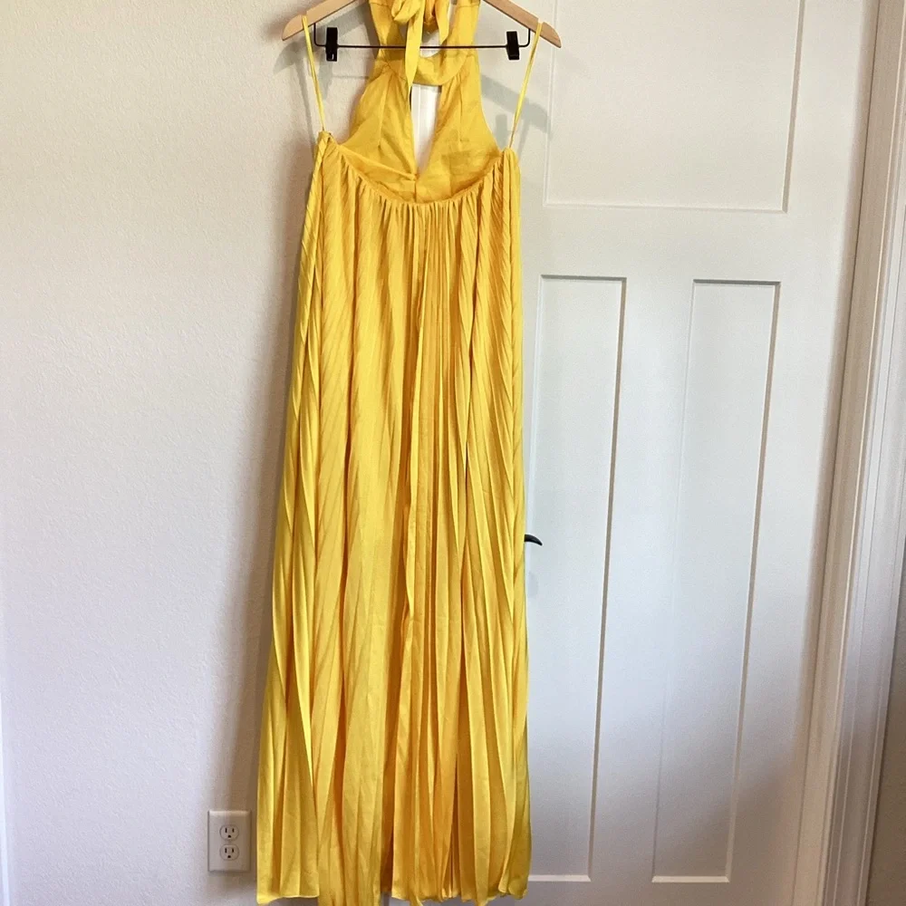 Hutch Pleated Halter Maxi Dress Anthropologie - Picture 10 of 15